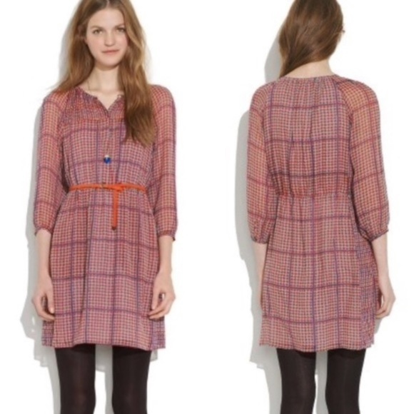 SOLD Madewell Silk Peasant Dress - Picture 4 of 4